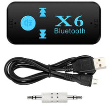Load image into Gallery viewer, 3.5mm to USB Bluetooth Receiver AUX Audio BT X6 Music Adapter Car PC Laptop AZ10398
