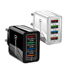 Load image into Gallery viewer, 2Pcs USA Plug white 4 USB LED Wall Charger Multi 4-Port Travel Charging Adapter For iPhone Huawei AZ20778
