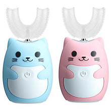 Lade das Bild in den Galerie-Viewer, for 6-12 years pink U-shaped children's electric toothbrush,Sonic automatic toothbrush AZ20268
