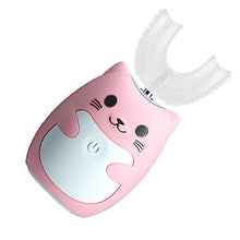 Lade das Bild in den Galerie-Viewer, for 6-12 years pink U-shaped children's electric toothbrush,Sonic automatic toothbrush AZ20268
