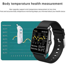 Load image into Gallery viewer, Watches smart watch men body temperature monitor bluetooth call smartwatch womenclock|smart watches black
