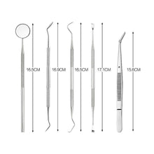 Lade das Bild in den Galerie-Viewer, Teeth whiteners 5pcs dental mirror stainless steel dental dental dental pick dentist prepare tool|teeth whitening
