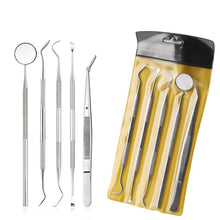 Lade das Bild in den Galerie-Viewer, Teeth whiteners 5pcs dental mirror stainless steel dental dental dental pick dentist prepare tool|teeth whitening
