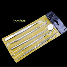 Lade das Bild in den Galerie-Viewer, Teeth whiteners 5pcs dental mirror stainless steel dental dental dental pick dentist prepare tool|teeth whitening
