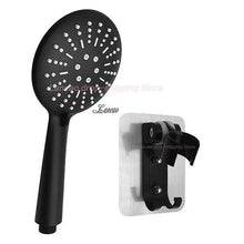 Load image into Gallery viewer, 3 function luxury black shower head removable hand held rainfall spray shower head set for bathroom

