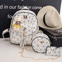Load image into Gallery viewer, Backpack All-Matching Fashion Three-Piece Set Middle School Student Ladies travel Women shoulder bag
