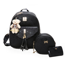Load image into Gallery viewer, Backpack All-Matching Fashion Three-Piece Set Middle School Student Ladies travel Women shoulder bag
