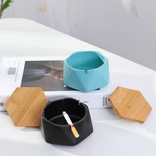 Load image into Gallery viewer, Ashtray Ceramic Windproof Anti-Gray  Lid Office Home Personality Ashtray

