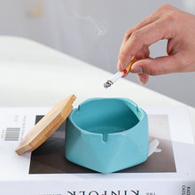 Load image into Gallery viewer, Ashtray Ceramic Windproof Anti-Gray  Lid Office Home Personality Ashtray
