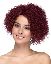 Load image into Gallery viewer, Women Wig Wine Red Small Curly Short Curly Hair Afro
