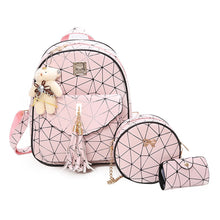 Load image into Gallery viewer, Backpack All-Matching Fashion Three-Piece Set Middle School Student Ladies travel Women shoulder bag
