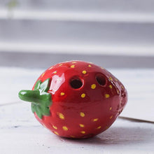 Load image into Gallery viewer, Ocarinas strawberry fruits ocarina 6 holes creative gradient color students ceramics handmade beginners
