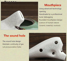 Lade das Bild in den Galerie-Viewer, Ocarinas  ocarina flute 12 hole sc ceramic instrument white best christmas gift
