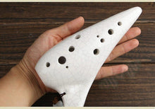 Lade das Bild in den Galerie-Viewer, Ocarinas  ocarina flute 12 hole sc ceramic instrument white best christmas gift
