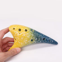 Lade das Bild in den Galerie-Viewer, Ocarinas 12 hole ocarina kiln fired ceramic alto c musical instrument with lanyard music score
