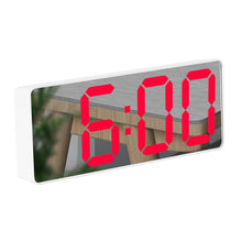Load image into Gallery viewer, Smart Multi-Function Alarm Clock LED Display Large Font Mirror Alarm Clock Battery Plug-in Dual-Use
