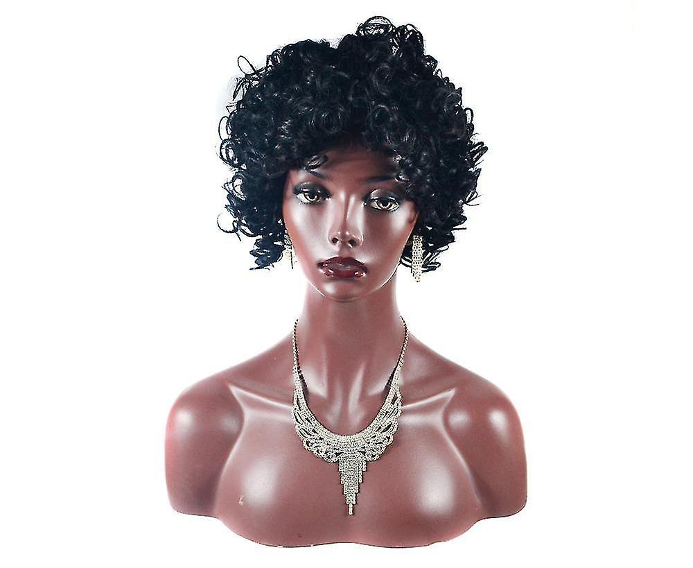 Wigs african wig headgear female short hair headgear spring volume fluffy short wig headgear