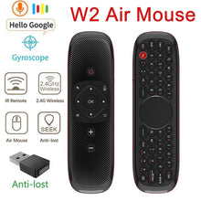 Load image into Gallery viewer, Remote controls w2 air mouse voice remote control microphone wireless mini keyboard gyroscope sensing
