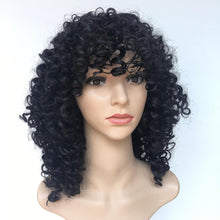 Load image into Gallery viewer, Wigs african black short hair  wavy hair  small curly hair  fluffy hair  chemical fiber hair wig
