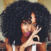 Load image into Gallery viewer, Wigs african black short hair  wavy hair  small curly hair  fluffy hair  chemical fiber hair wig
