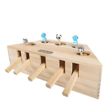 Lade das Bild in den Galerie-Viewer, Cat Toy Hamster Box 3 Hole/5 Hole Wooden Interactive Educational Toy
