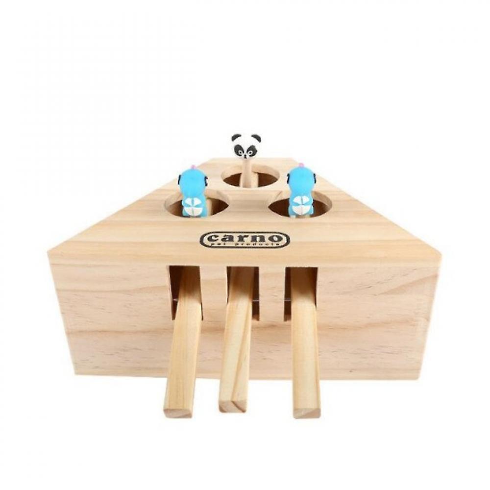 Cat Toy Hamster Box 3 Hole/5 Hole Wooden Interactive Educational Toy