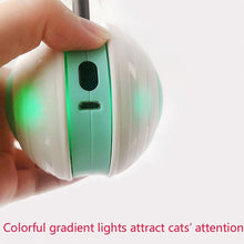 Lade das Bild in den Galerie-Viewer, Cat Toys Smart Interactive Colorful Led Self Rotating Vocalize Ball With Bell And Feather
