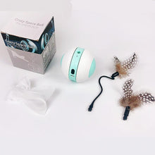 Lade das Bild in den Galerie-Viewer, Cat Toys Smart Interactive Colorful Led Self Rotating Vocalize Ball With Bell And Feather
