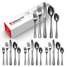 Lade das Bild in den Galerie-Viewer, 304 Stainless Steel Flatware Sets Gold Silver Black 20 PCs/Set Steak Set Knife, Fork and Spoon
