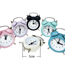 Load image into Gallery viewer, Alarm Clock 5cm Mini Metal Alarm Clock Handle Clock Multi-Color Optional
