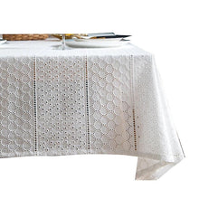 Load image into Gallery viewer, Tablecloths white lace table cloth for wedding party hotel french luxury table covers tablecloth solid
