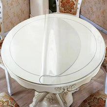 Lade das Bild in den Galerie-Viewer, Tablecloths round transparent table cover tablecloth protector desk pad soft glass dining heavy duty plastic
