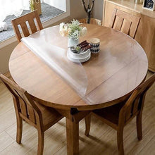 Lade das Bild in den Galerie-Viewer, Tablecloths round transparent table cover tablecloth protector desk pad soft glass dining heavy duty plastic
