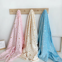 Load image into Gallery viewer, Starry Sky Bronzing and Silver Plating Soothing Blanket Cover Blanket Stroller Blanket Bubble Velvet Blanket
