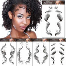 Load image into Gallery viewer, Wigs 4pcs baby hair tattoo stickers baby hair edge tattoo edges curly hair group2
