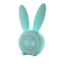 Load image into Gallery viewer, Night lights ambient lighting magnetic timed night light with sound sensor alarm clock cute rabbit shape usb charging green
