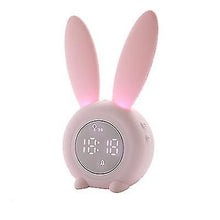 Load image into Gallery viewer, Night lights ambient lighting magnetic timed night light with sound sensor alarm clock cute rabbit shape usb charging green
