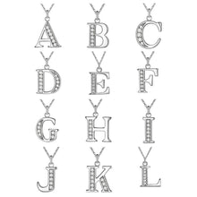 Load image into Gallery viewer, Necklaces s  silver plated alphabet necklace initial 26 letters personalized charm pendant

