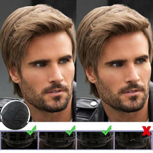 Load image into Gallery viewer, Wig caps mens brown short straight wigs natural full hair cosplay party wig daily wigs
