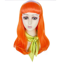 Load image into Gallery viewer, Wigs scooby-doo daphne blake wigs long curl synthetic hair wigs orange
