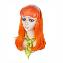 Load image into Gallery viewer, Wigs scooby-doo daphne blake wigs long curl synthetic hair wigs orange

