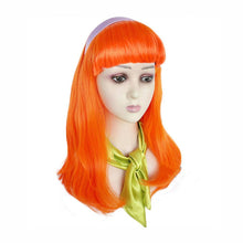 Load image into Gallery viewer, Wigs scooby-doo daphne blake wigs long curl synthetic hair wigs orange
