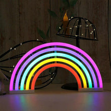 Load image into Gallery viewer, Night lights ambient lighting rainbow neon sign led wall lamps kids baby room nursey bedside night light lamp
