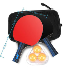 Load image into Gallery viewer, Tennis racquets table tennis bat set: pingpong paddle with 2 bats and 3 balls
