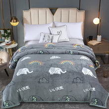 Load image into Gallery viewer, Thickened Autumn and Winter Blanket Flannel Blanket Flannel Air Conditioning Blanket Coral Fleece
