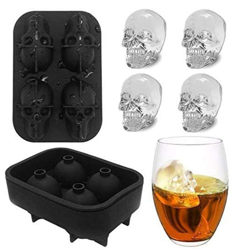 2pcs Silicone Mold DIY Creative Mold Silicone Skull Ice Tray