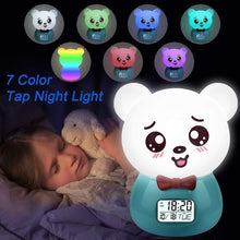 Load image into Gallery viewer, Lamps Belita Amy Alarm Clock Children Digital 7 Colors Silicone Pat Night Light Alarm Clock With Bl
