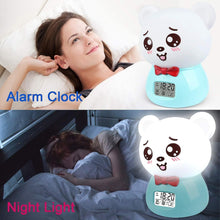 Load image into Gallery viewer, Lamps Belita Amy Alarm Clock Children Digital 7 Colors Silicone Pat Night Light Alarm Clock With Bl
