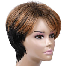 Load image into Gallery viewer, Wigs Women Short Straight Layered Wig Brown Black Synthetic Hair Wigs
