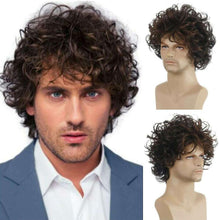 Load image into Gallery viewer, Wigs Adult Men Synthetic Full Wig Natural Short Curly Wavy Hair
